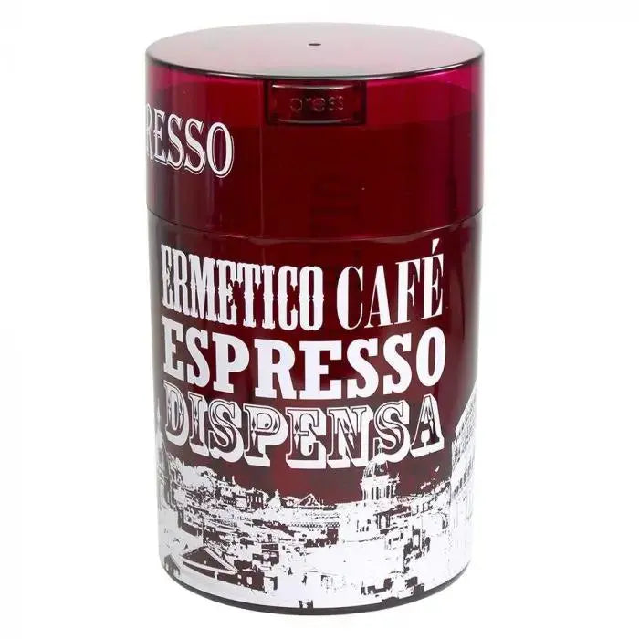 Coffeevac Sempre Fresco 1.85 liter / 500g / Clear / Red Espresso - TightVac Europe - The eassiest storage solutions