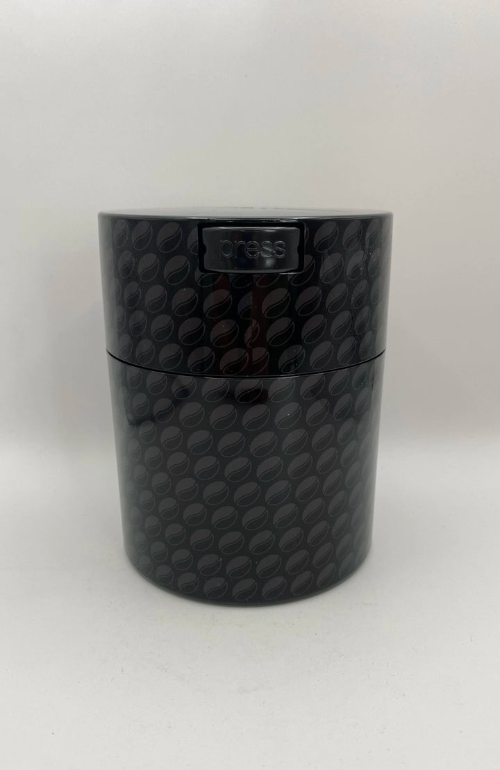 Coffeevac Airtight Coffee Container / 0.8L / 250g / Solid / Black w Beans - TightVac Europe - The eassiest storage solutions