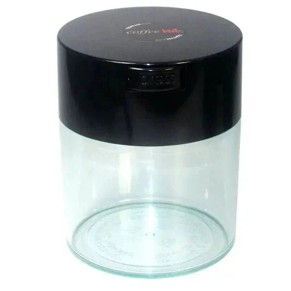 Coffeevac Airtight Coffee Container 0.8L Clear Black