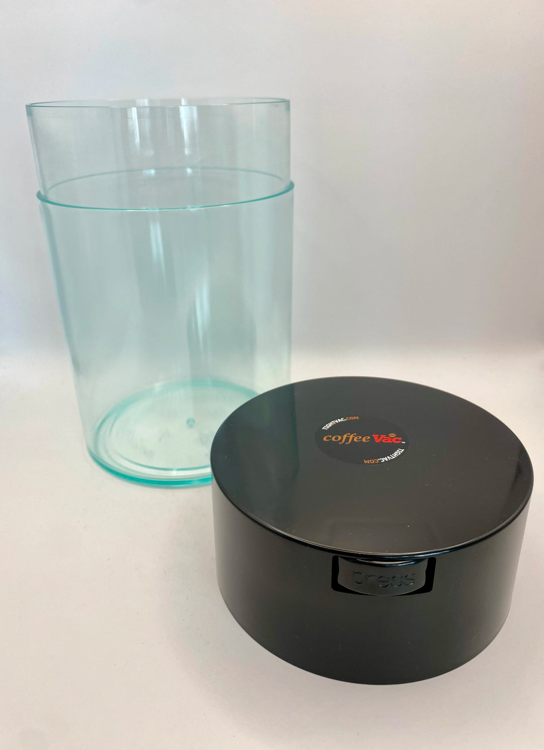 Coffeevac Airtight Coffee Container / 1.85L / 500g / Clear / Black - TightVac Europe - The eassiest storage solutions