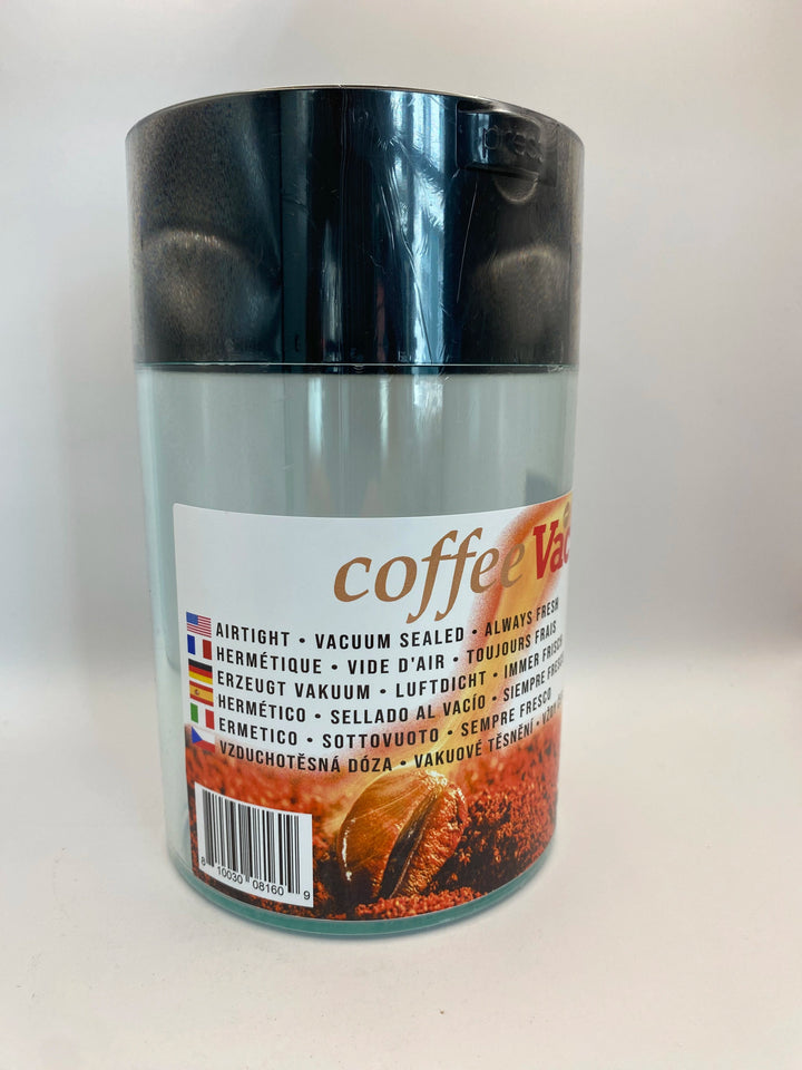 Coffeevac Airtight Coffee Container / 1.85L / 500g / Clear / Black - TightVac Europe - The eassiest storage solutions