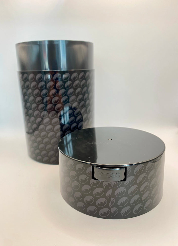 Coffeevac Airtight Coffee Container 1.85L / Solid / Black & Beans - TightVac Europe - The eassiest storage solutions