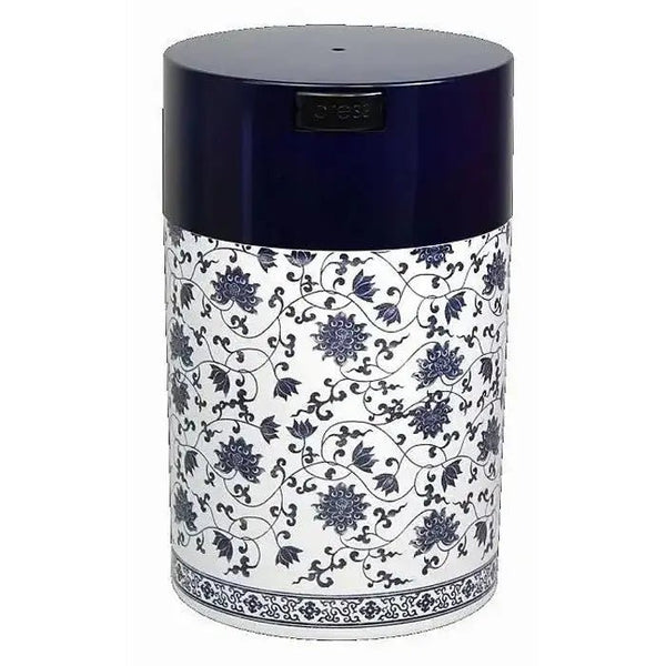 CoffeeVac 1.85L Airtight Coffee Container Blue Floral
