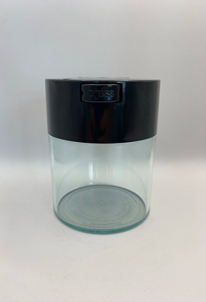 Coffeevac V Airtight Coffee Container / 0.8L / 250g / Clear / Black - TightVac Europe - The eassiest storage solutions