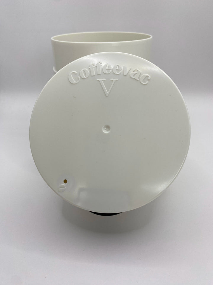 Coffeevac V Airtight Coffee Container / 0.8L / 250g / Solid / White - TightVac Europe - The eassiest storage solutions