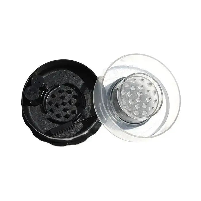 GrinderVac Smell - Proof Grinder / 0,07L / 10g / Black / Clear Cap - TightVac Europe - The eassiest storage solutions