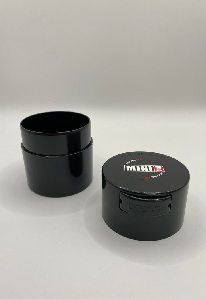 Minivac Airtight Container / 0,12L / 40g / Solid / Black - TightVac Europe - The eassiest storage solutions