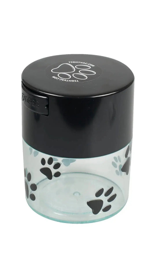 PawVac Airtight Pet Food Container 0.29L Clear Black Paws