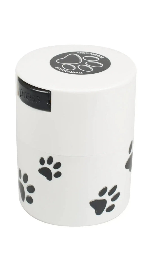 PawVac Airtight Pet Food Container 0.29L Solid White Paws