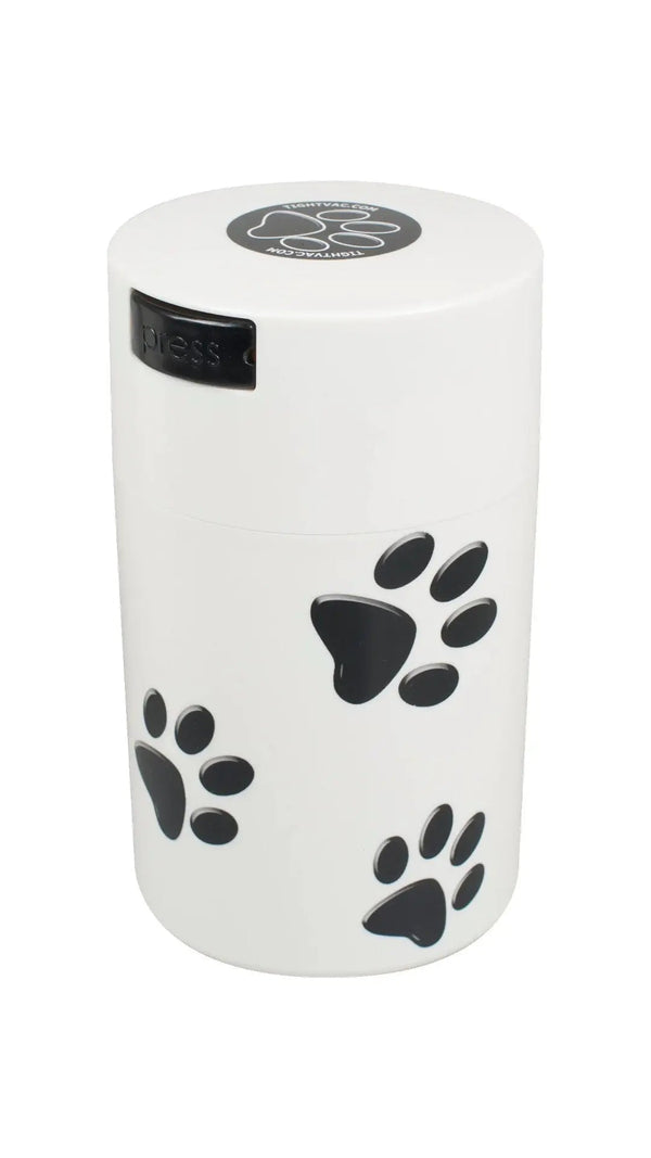PawVac Airtight & Smell-proof Container 0.57L Solid White Paws