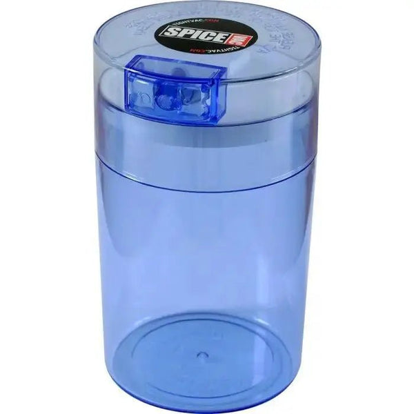 Spicevac 0.57 liter/150 gram/6 OZ Light Blue Tint Cap/Body - TightVac Europe - Airtight Food Storage Containers