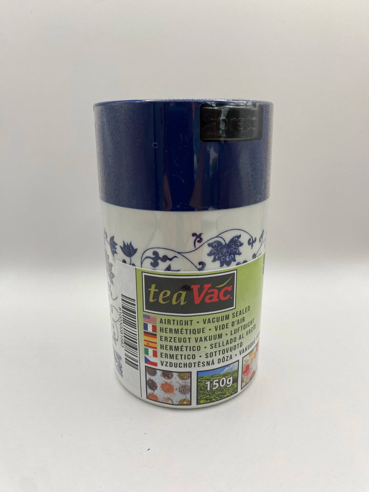 Tightvac Airtight Container / 0,57L / 150g / Solid / Floral / White Blue - TightVac Europe - The eassiest storage solutions