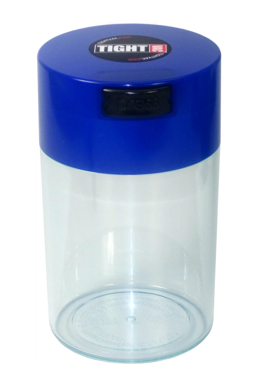 Boîte hermétique TightVac 0,57 L à corps transparent et couvercle bleu foncé, pour 150 g de denrées sèches