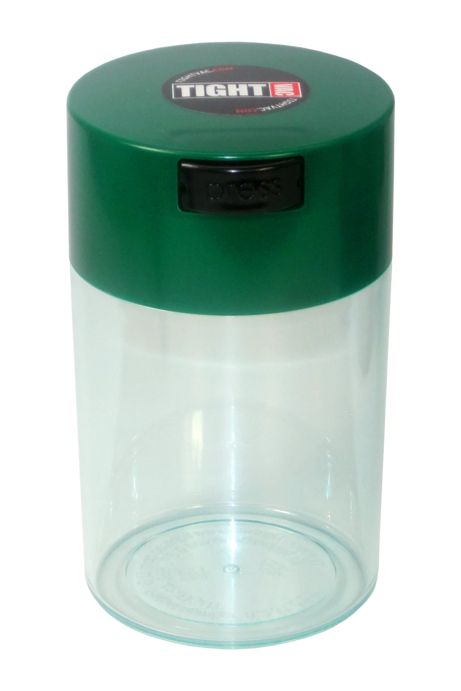 Boîte hermétique TightVac 0,57 L à corps transparent et couvercle vert foncé, pour 150 g de denrées sèches