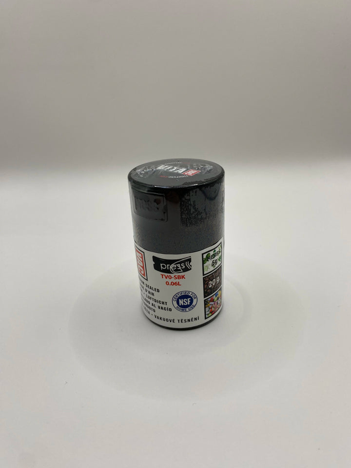 Vitavac Airtight Container / 0,06L / 20g / Solid / Black - TightVac Europe - The eassiest storage solutions