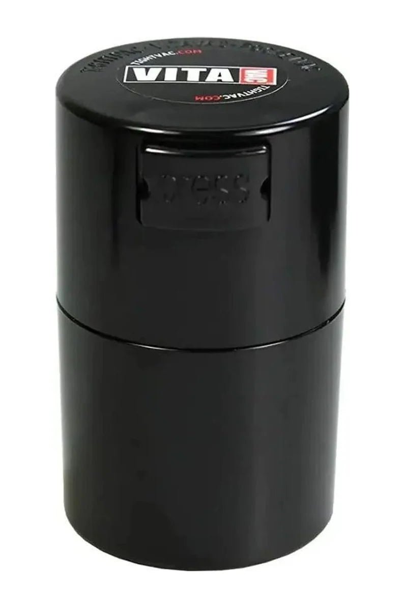 VitaVac 0,06 L, boîte hermétique, noir opaque, pour 20 g de vitamines ou compléments